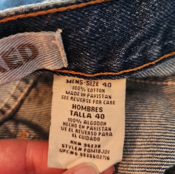 Faded Glory Relaxed Mens Size 40 Shorts Dark Wash Vintage - Picture 4 of 5